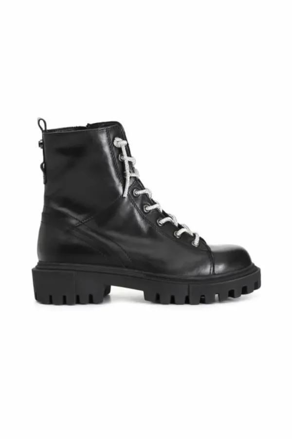 CafèNoir tronchetto donna in pelle con lacci strass