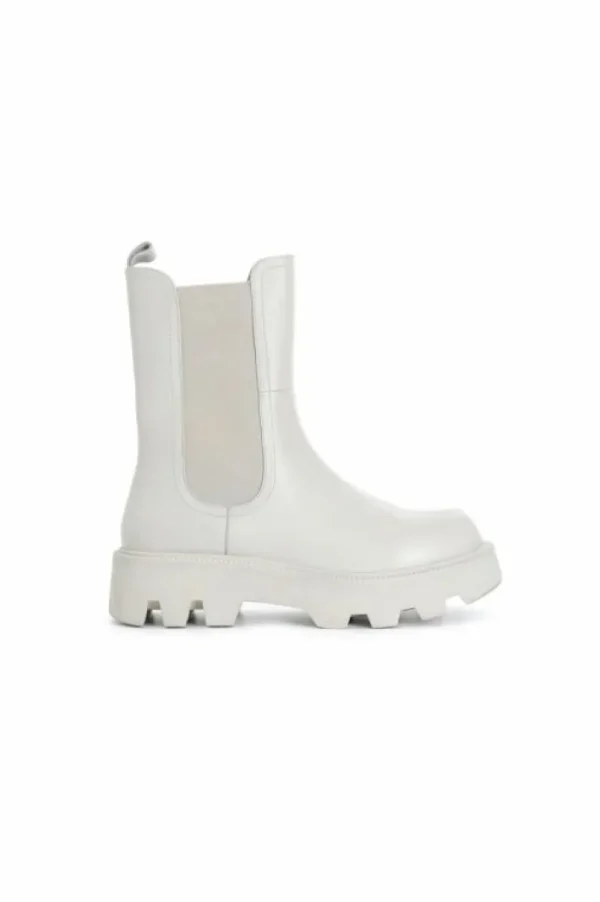 CafèNoir tronchetto in pelle con elastico off white