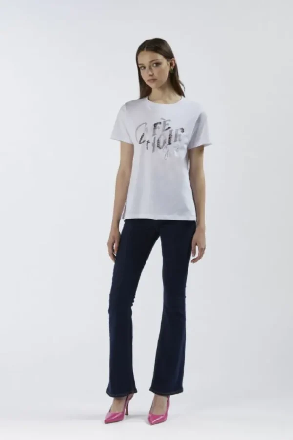 CafèNoir t-shirt con logo in strass