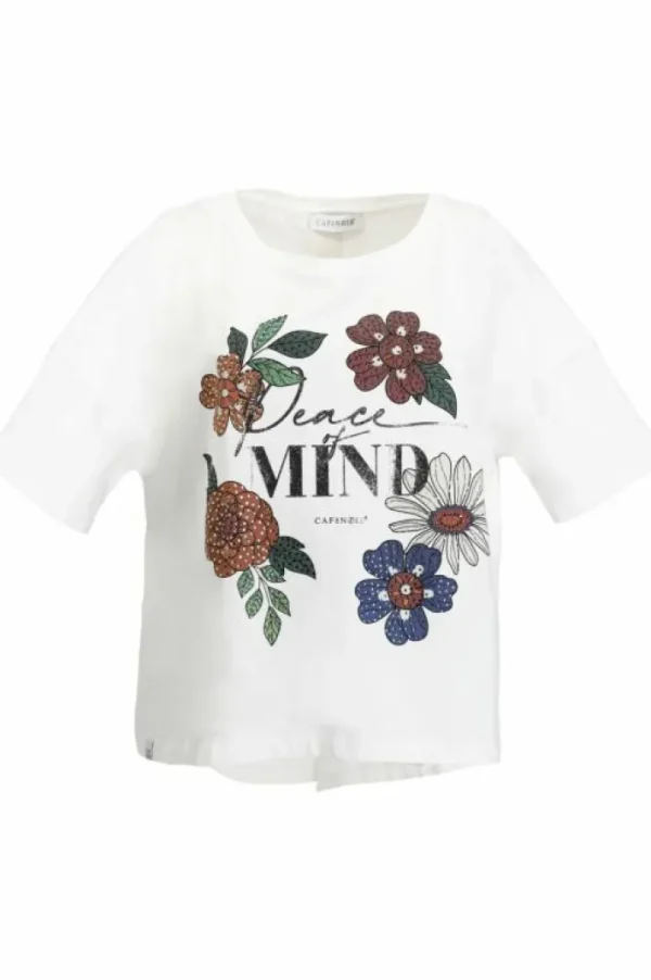 CafèNoir t-shirt con scritta "peace of mind"