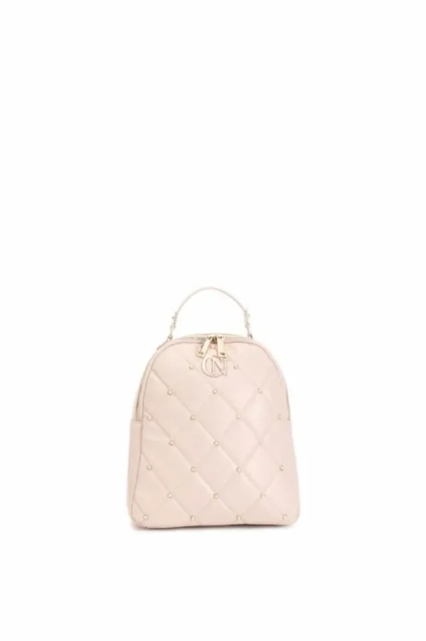 CafèNoir zaino con trapunta a rombi con applicazione di rivetti e logo bicolore